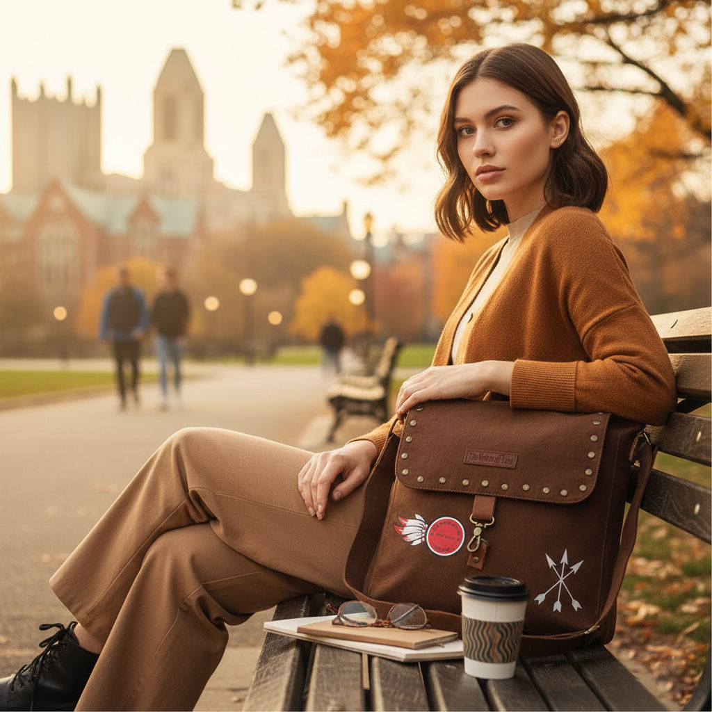 Brown Unisex Messenger Bag for Everyday Use 184